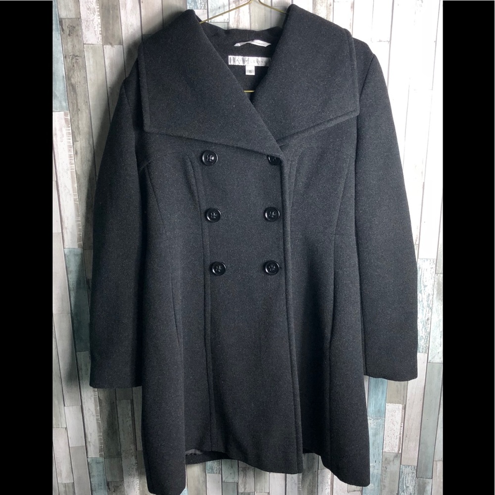 Larry Levine Gray Pea Coat NWOT